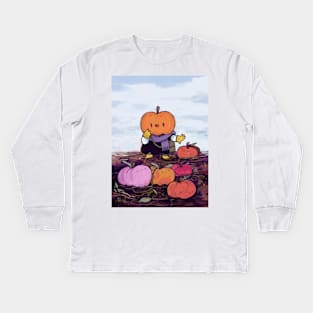 Kobocha in the Pumpkin patch Kids Long Sleeve T-Shirt